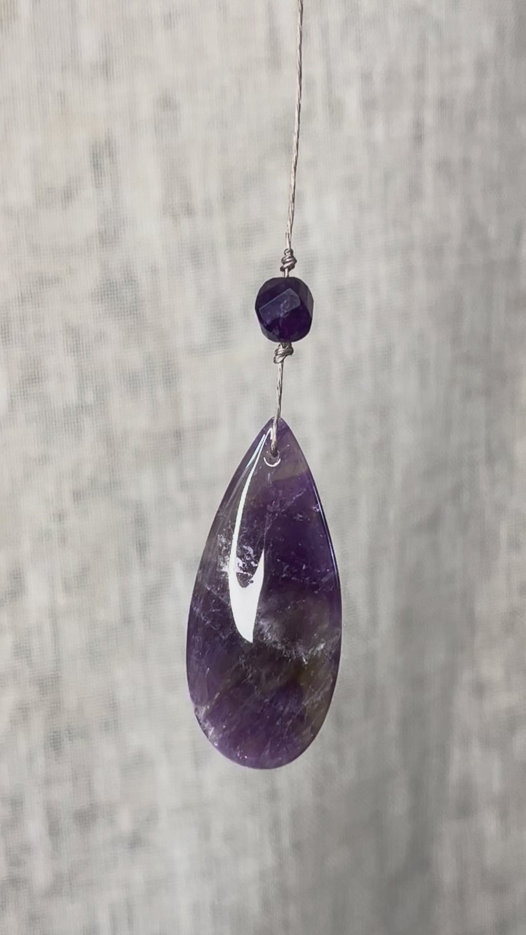 Banded Amethyst Energy Lightcatcher - Spiritual Truth & Protected Manifestation
