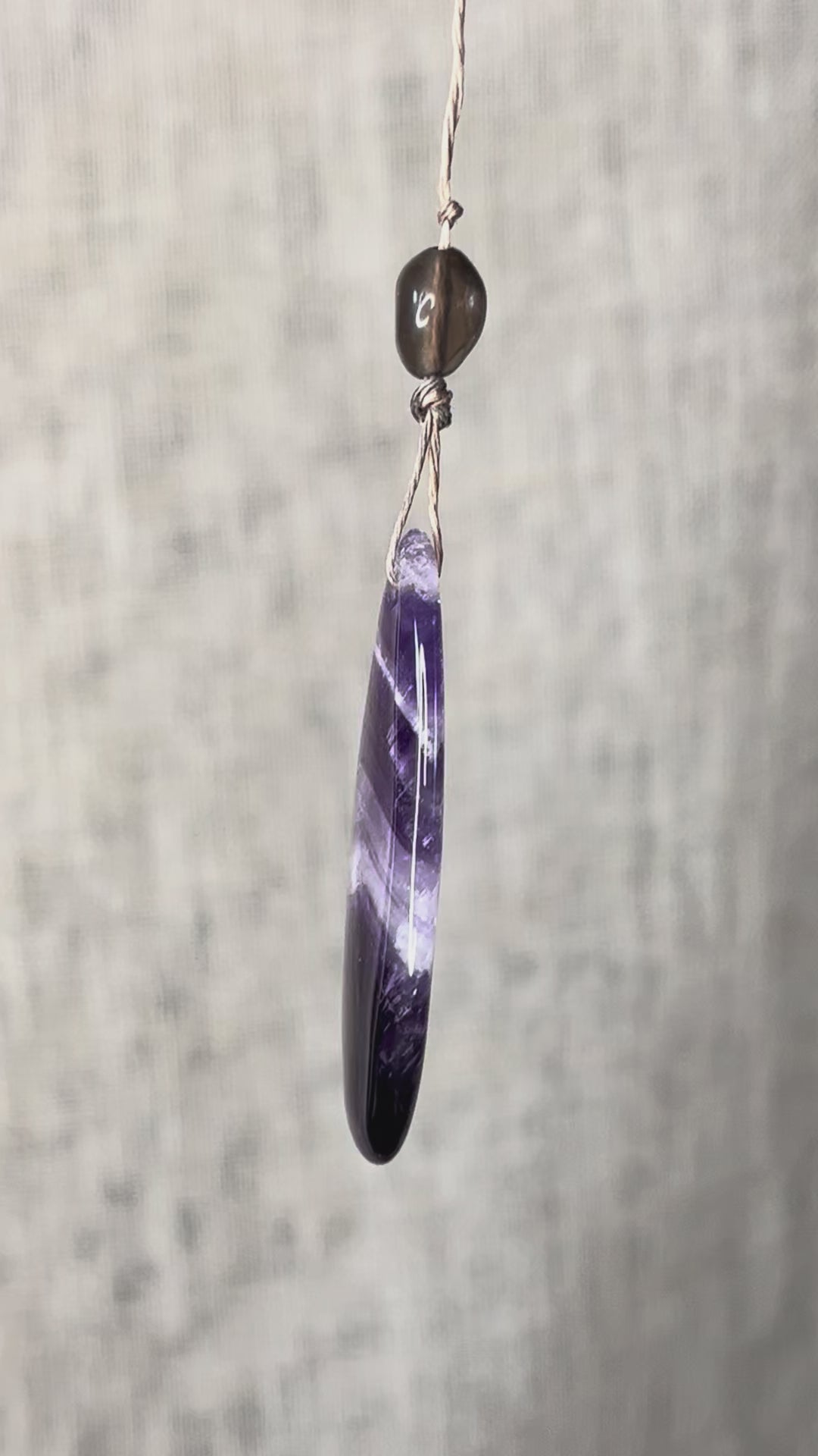 Banded Amethyst Energy Lightcatcher - Spiritual Protection & Grounded Wisdom