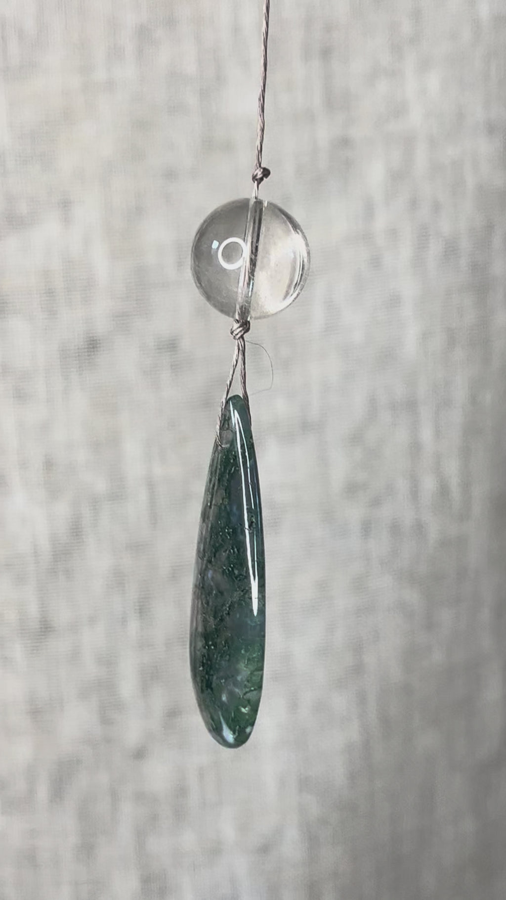 Moss Agate Energy Lightcatcher - Intuitive Growth & Mental Clarity