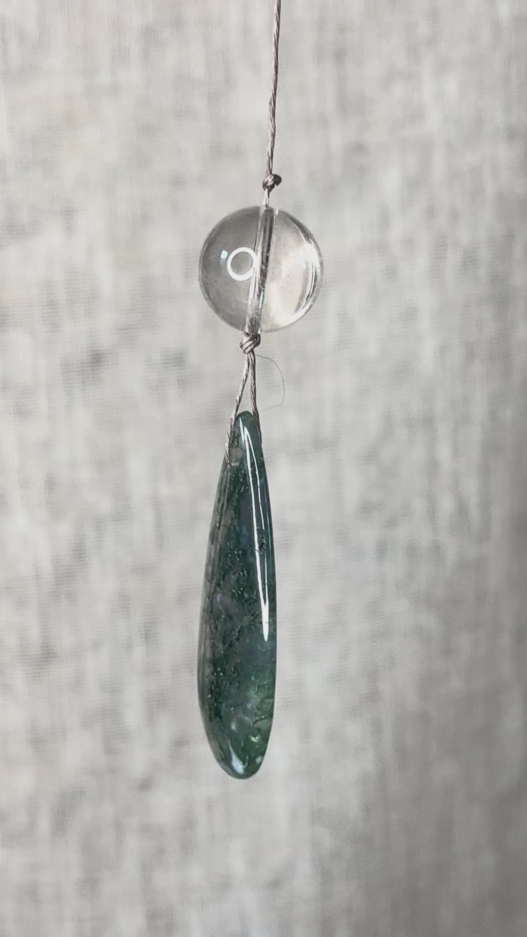 Moss Agate Energy Lightcatcher - Intuitive Growth & Mental Clarity
